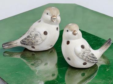 Preview: Vogel Windlicht 2er-Set je 28 cm - Stilvolle Frühlingsdeko